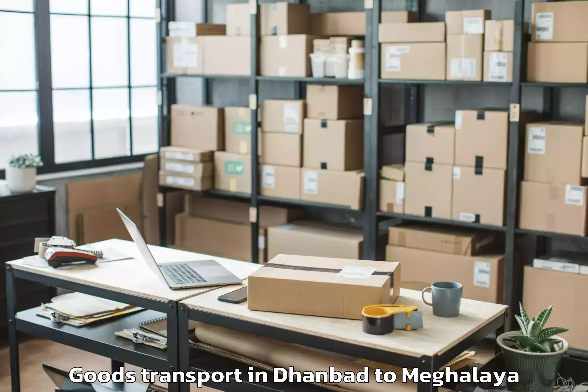 Top Dhanbad to Williamnagar Goods Transport Available